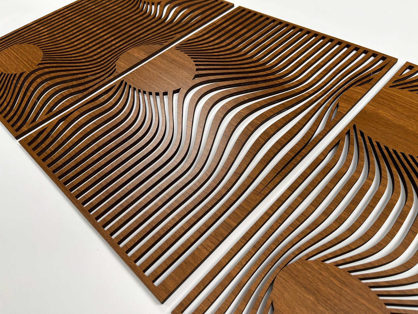 Modern Wood Wall Art With Optical Illusion, Oversized Mid Century Wave Wall Panels, Abstract Gravity Wooden Decor, Boho Housewarming Gift 99