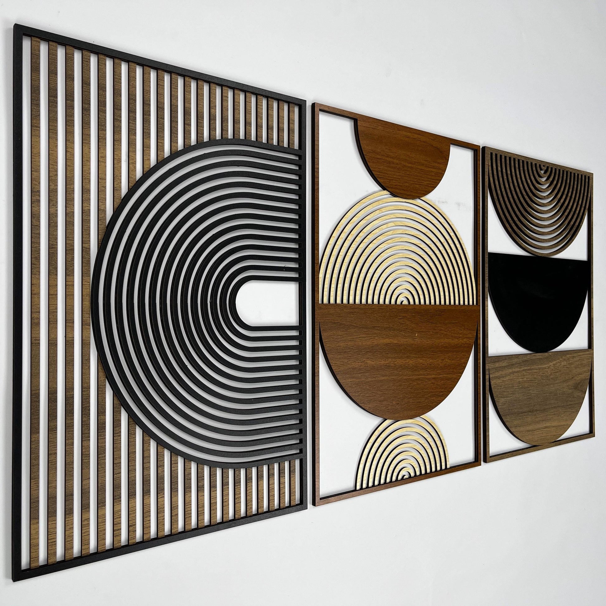 Mid Century Modern Wood Wall Art, Boho Wooden Wall Art For Home & Office, Abstract Wood Wall Decor In Midcentury Modern Style, Home Gift #58